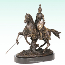 Caballero Home Deco Warrior Escultura estatua de bronce Tpy-452